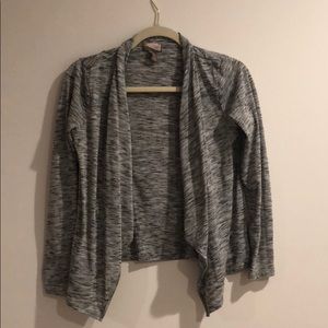Heathered gray cardigan